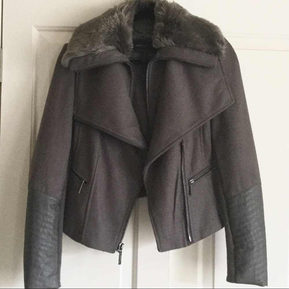 NEW BCBG MaxAzria two in one faux fur Jacket